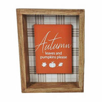 Multicolor MDF Fall Sentiment Box Top Sign, 9x1x7 in
