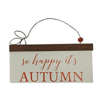 Brown & White MDF & Iron Sentiment Wall Hanger, 8.5x7 in