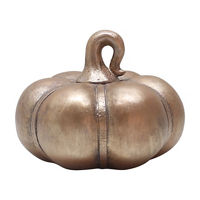 Bronze Resin Metallic Pumpkin Decor