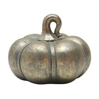 Gold Resin Metallic Pumpkin Decor