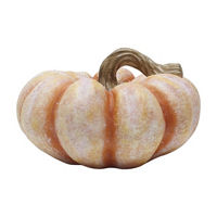 Multicolor Resin Two-Tone Pumpkin Decor, 7 in