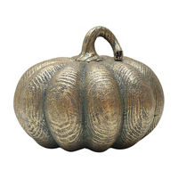 Bronze Resin Metallic Pumpkin Decor
