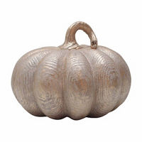 Gold Resin Metallic Pumpkin Decor