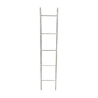White Solid Wood Decorative Ladder, 70 in