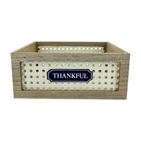 "Thankful" Medium Wood & Metal Crate