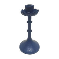 Blue Floral Candle Holder