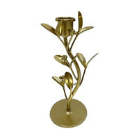 Gold Leaf Candle Holder