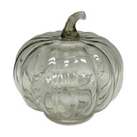 Clear Ombre Glass Pumpkin Decor