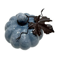 Blue & Black Ceramic Mini Pumpkin Decor