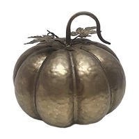 Bronze Metal Low Pumpkin Decor