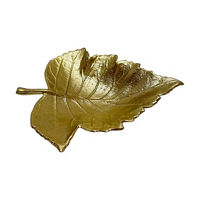 Gold Metal Leaf Tray, 12 in