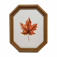 Orange, Brown & White Leaf Wall Frame Art