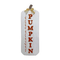 Orange & White Pumpkin Porch Decor, 31 in