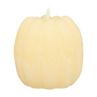 Harvest White Pumpkin Shaped LED Light Up Candle