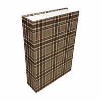 Fall Harvest Plaid Faux Book Storage Box, Large
