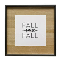 Brown & White MDF Fall Wall Art, 18x18