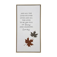 Green, Red & White MDF Leaves Wall Art,
