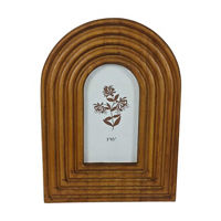 Summer Vintage-Style Pine and MDF Arched Photo Frame, 6x4x8 in