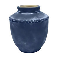 Distressed Blue Glaze Ceramic Vase