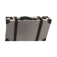 Summer Off-White MDF and Iron Medium Decorative Suitcase, 14x8x3 in