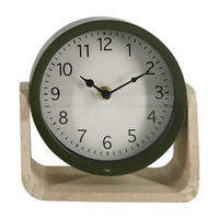 Tabletop Olive Green Clock