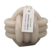 Gray Knot Shaped Unscented Candle 3.3 in