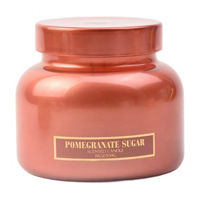 Pomegranate Sugar Scented Pink Glass Jar Candle with