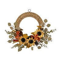 Harvest Sunflower Wreath, 21 in