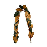 Fall Green Plastic Magnolia Leaf Garland, 60 in