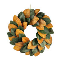 Fall Harvest Magnolia Leaf Wreath, 22 in