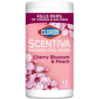 Clorox Scentiva Disinfecting Wipes, Cherry Blossom and Peach,