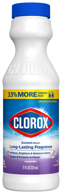 Clorox® Scented Bleach, Concentrated Formula, Lavender Scent, 11 Ounce Bottle