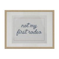 Blue 'Not My First Rodeo' Framed Scripted Artwork,