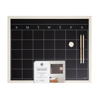 White Wash Frame Chalk Calendar, 16x20 in