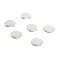 U Brands Round Metal Magnets, Set of 6, Silver Metal