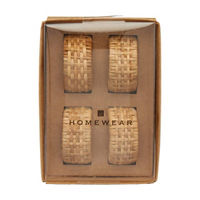 Homewear Natural Napkin Rings, 4 ct