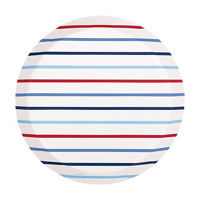 Patriotic 9 in Striped Paper Plate, 8 ct
