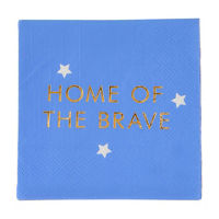 "Home of the Brave" Beverage Napkin, 16 ct