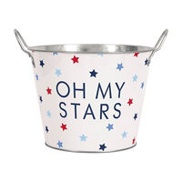 "Oh My Stars" Metal Patriotic Drink Bucket