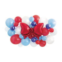 Unique Party Patriotic Red Bow Balloon Backdrop Kit,
