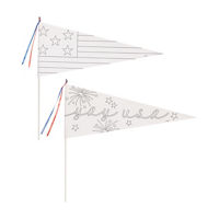 Unique Party Patriotic Coloring Pennants, 2 ct