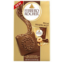 FERRERO ROCHER Milk Chocolate Hazelnut Squares, 3.3oz -