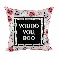 Halloween "You Do You Boo" Pillow, 16x16 in