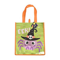 Halloween Eek Print Reflective Trick or Treat Bag, 13x12 in