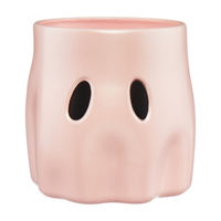 Halloween Pink Plastic Ghost Bucket, Medium
