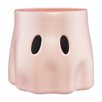 Halloween Pink Plastic Ghost Bucket, Large