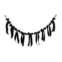 Halloween Harvest Black Bow Garland