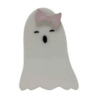 Halloween Figure Boxtop Ghost with Pink Bow