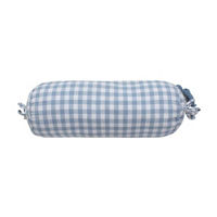 Summer Blue Cotton Bolster Pillow, 6x16 in