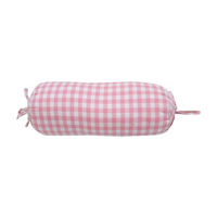 Summer Pink Cotton Bolster Pillow, 6x16 in